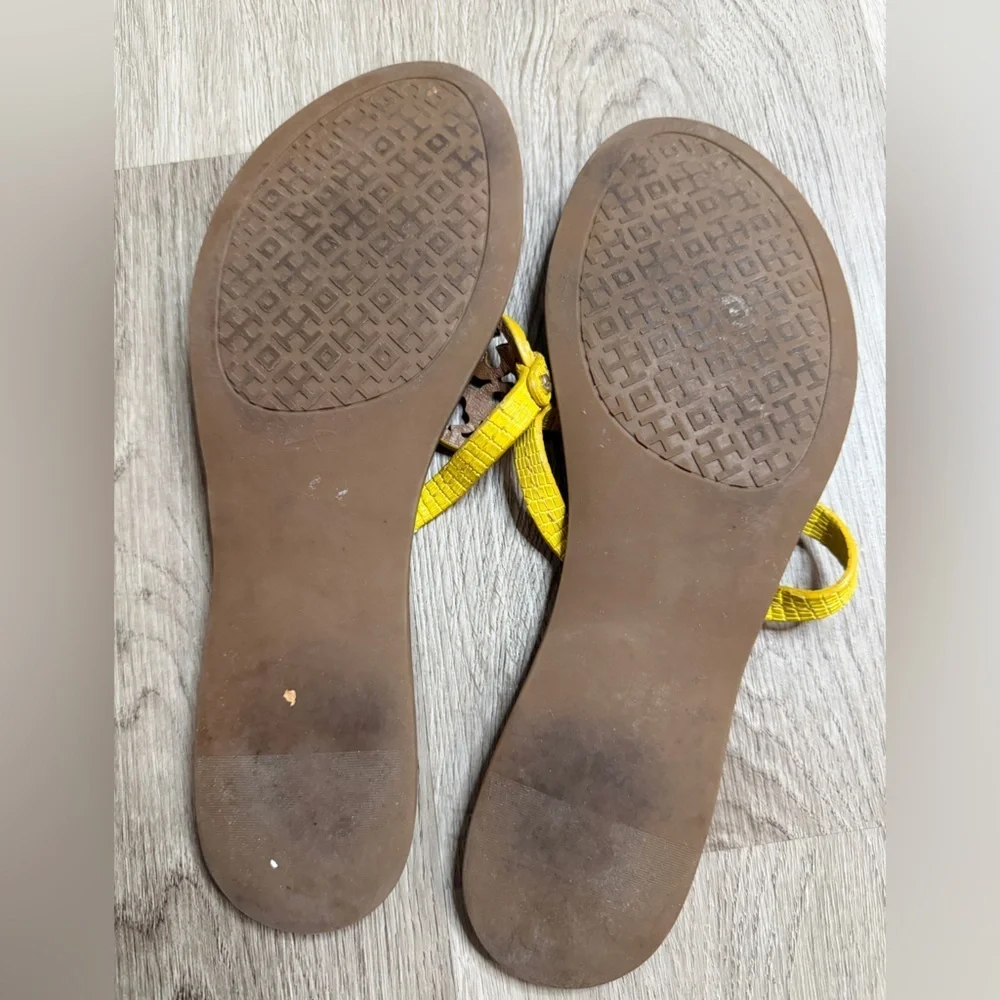Tory Burch Yellow and Brown Flats